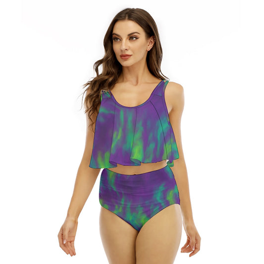 Women's Ruffled Vest Bikini Swimsuit