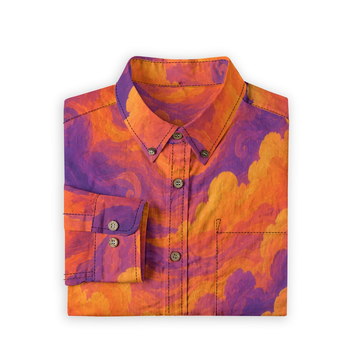Men's Casual Lapel Long Sleeve Shirt|125GSM Cotton