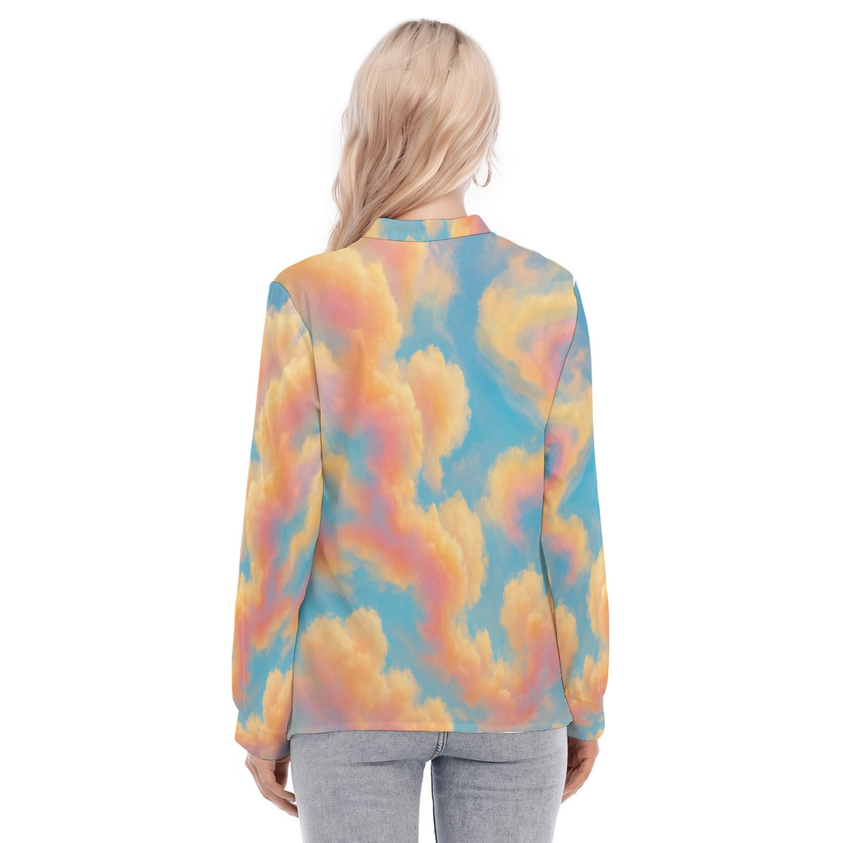 Women's Long Sleeve Blouse With Button Closure