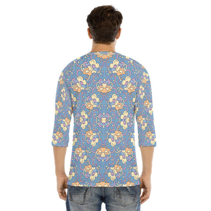 Men's Bracelet Sleeve T-shirt With Button Closure - view 4