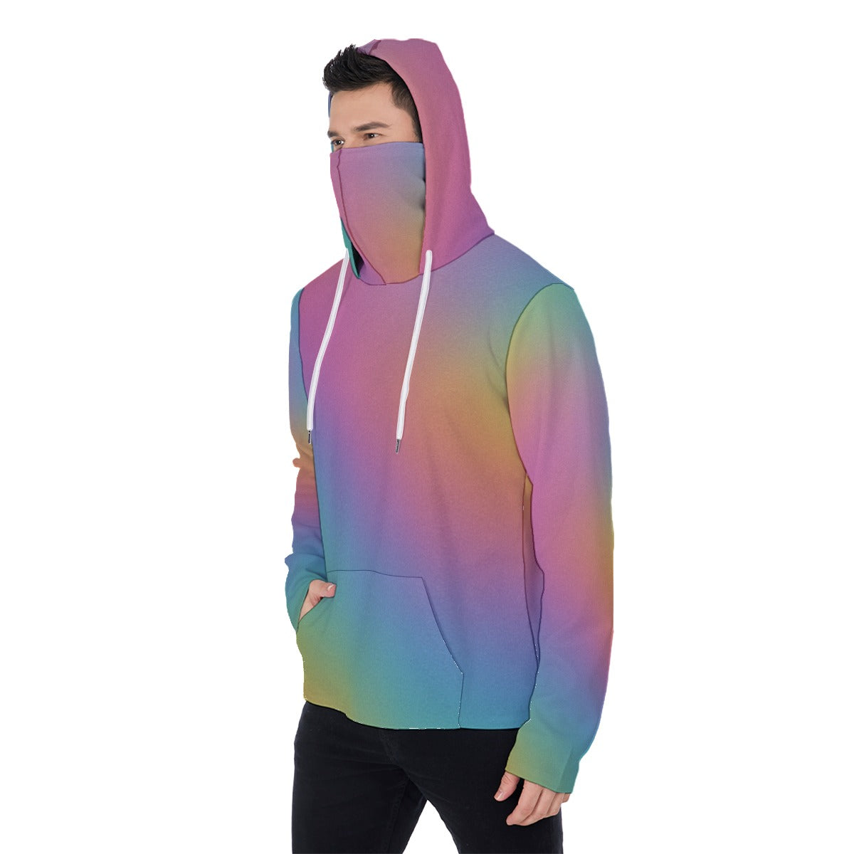 Men's Heavy Fleece Hoodie With Mask