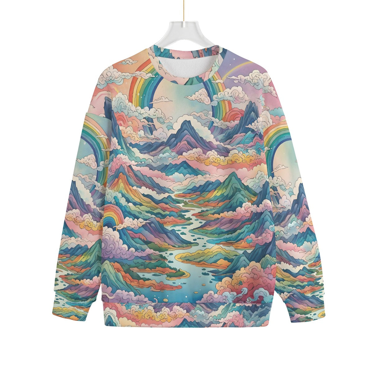 Unisex Drop-shoulder Knitted Fleece Sweater - view 1