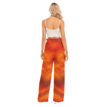 Women's Waist Fungus Edge Wide-leg Pants