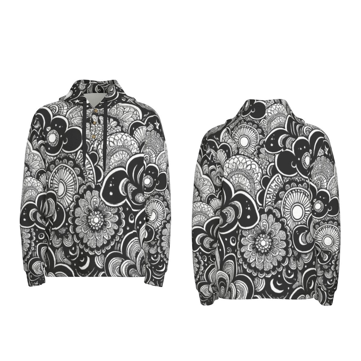Men's Half Button Hoodie
