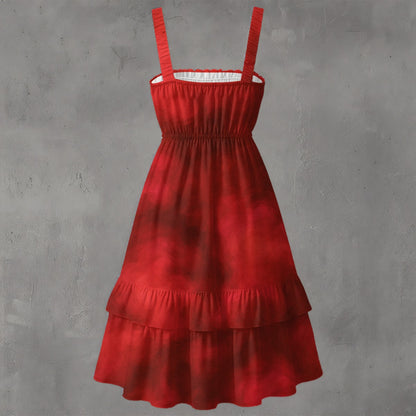 Unisex Women‘s Ruffle Hem Dress