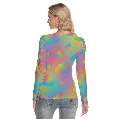 Women's V-Neck Long Sleeves T-Shirt