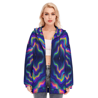 Women's Long Hoodie With Zipper Closure