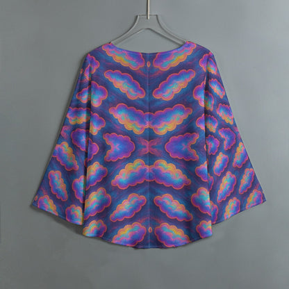 Women's V-neck T-shirt With Irregular Hem