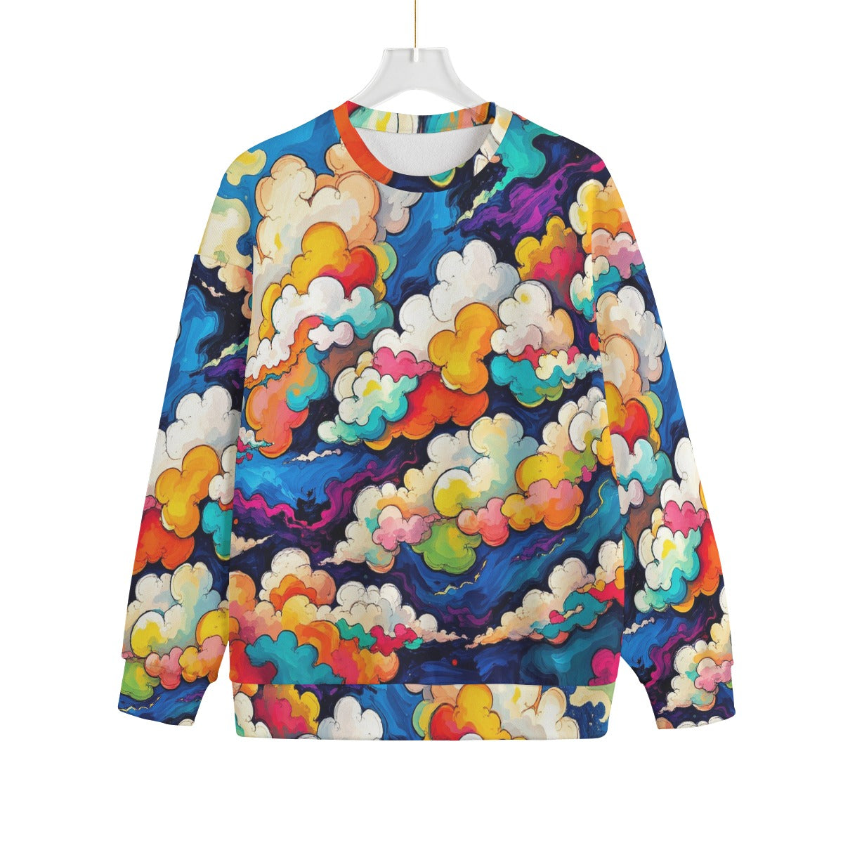 Unisex Drop-shoulder Knitted Fleece Sweater - view 1