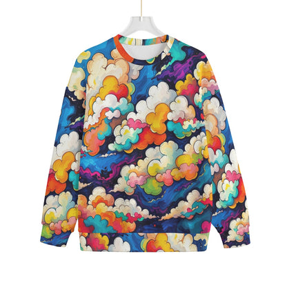 Unisex Drop-shoulder Knitted Fleece Sweater - view 1