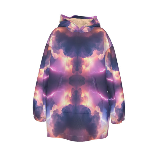 Unisex Kid's Sherpa Fleece Hoodie Blanket