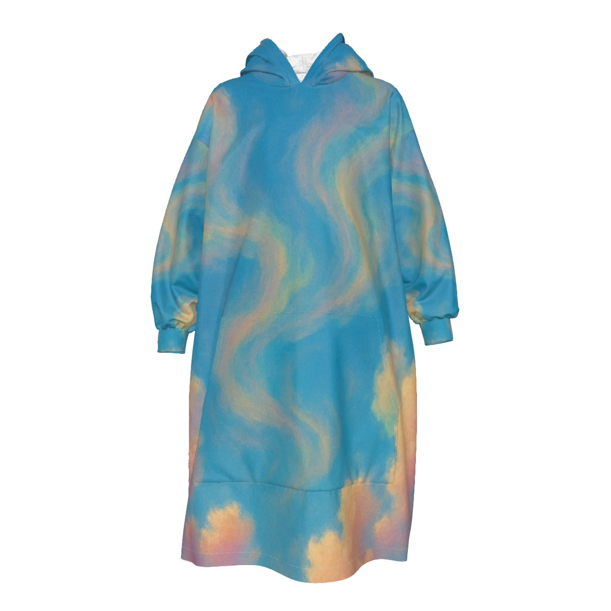 Unisex Kid's Sherpa Fleece Mid-Length Hoodie Blanket