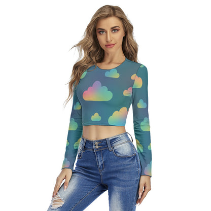 Women's Round Neck Crop Top T-Shirt