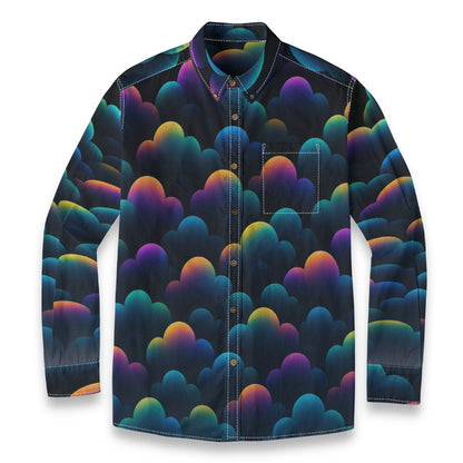Men's Casual Lapel Long Sleeve Shirt|125GSM Cotton