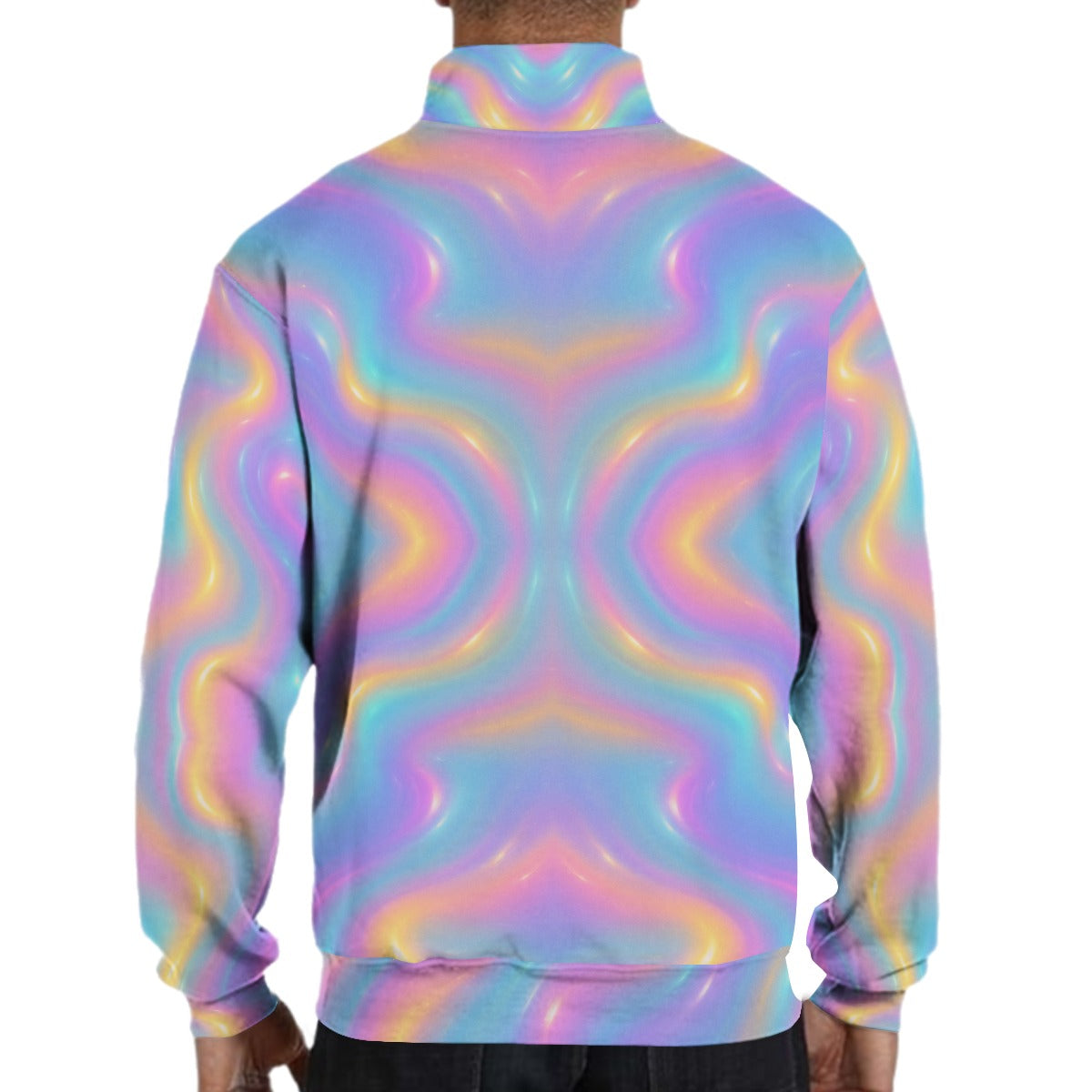 Men's Hidden Half-Zip Placket Hoodie