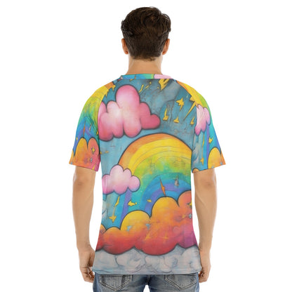 Men's Raglan Sleeve T-shirt With Button Closure