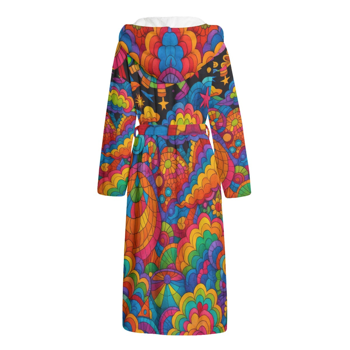 Unisex Flannel Hooded bathrobe