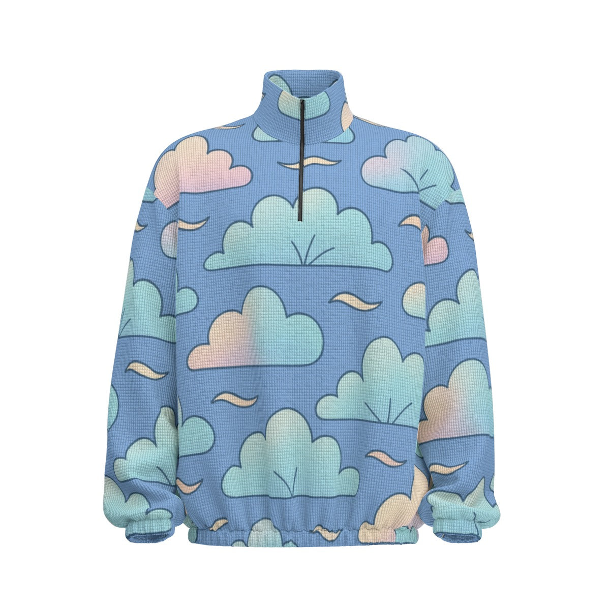 Unisex Turtleneck Zippered Sweatshirt