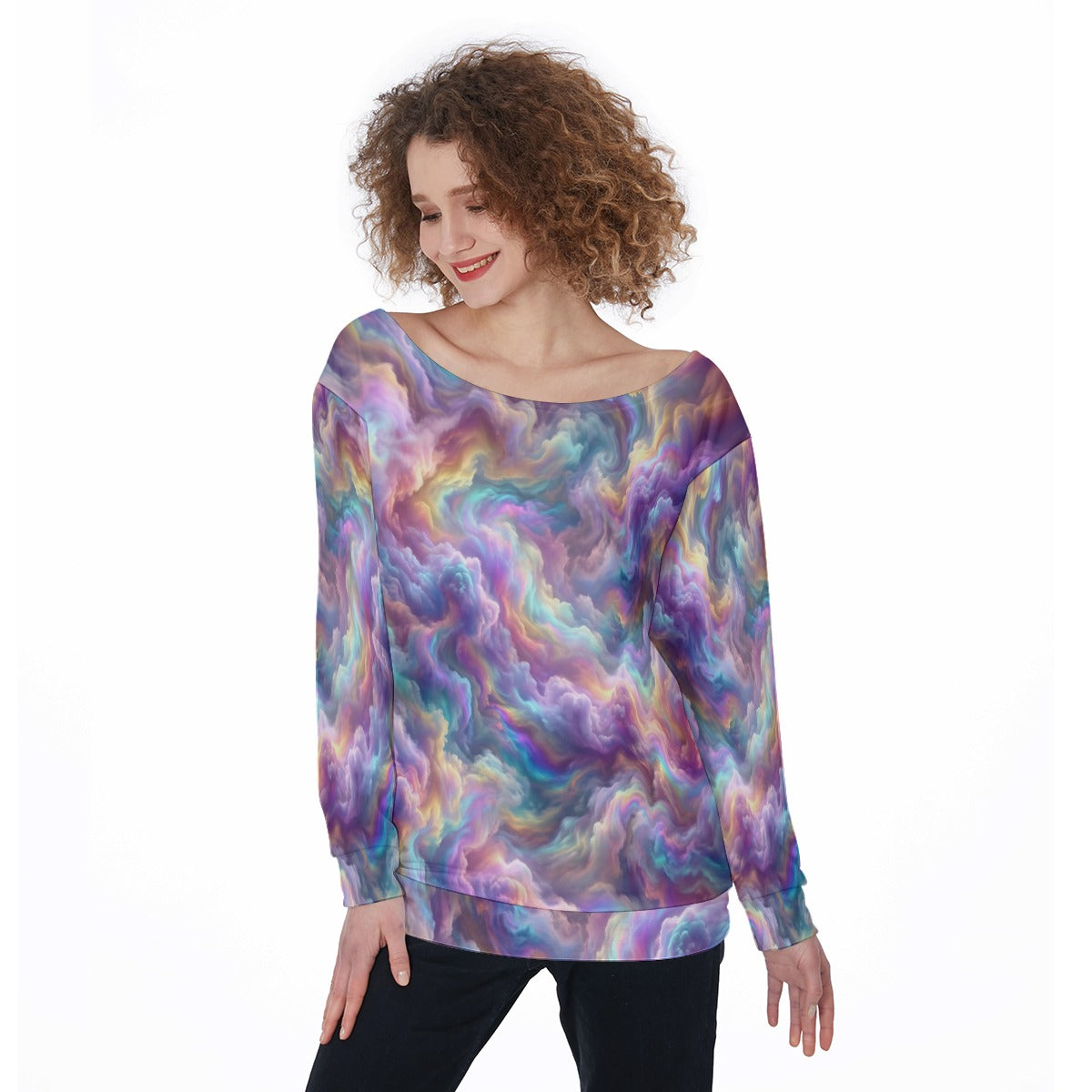 Women's Off-Shoulder Sweatshirt