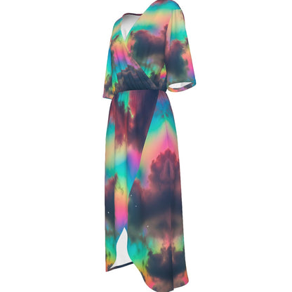 Women's Short Sleeve V-neck Dress