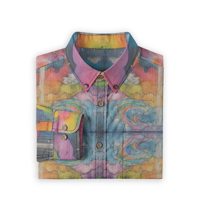Men's Casual Lapel Long Sleeve Shirt|125GSM Cotton