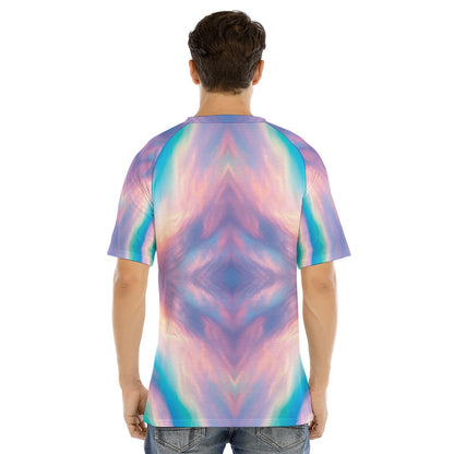 Men's Raglan Sleeve T-shirt With Button Closure