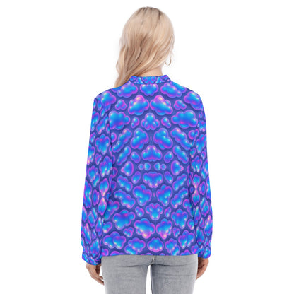 Women's Long Sleeve Blouse With Button Closure