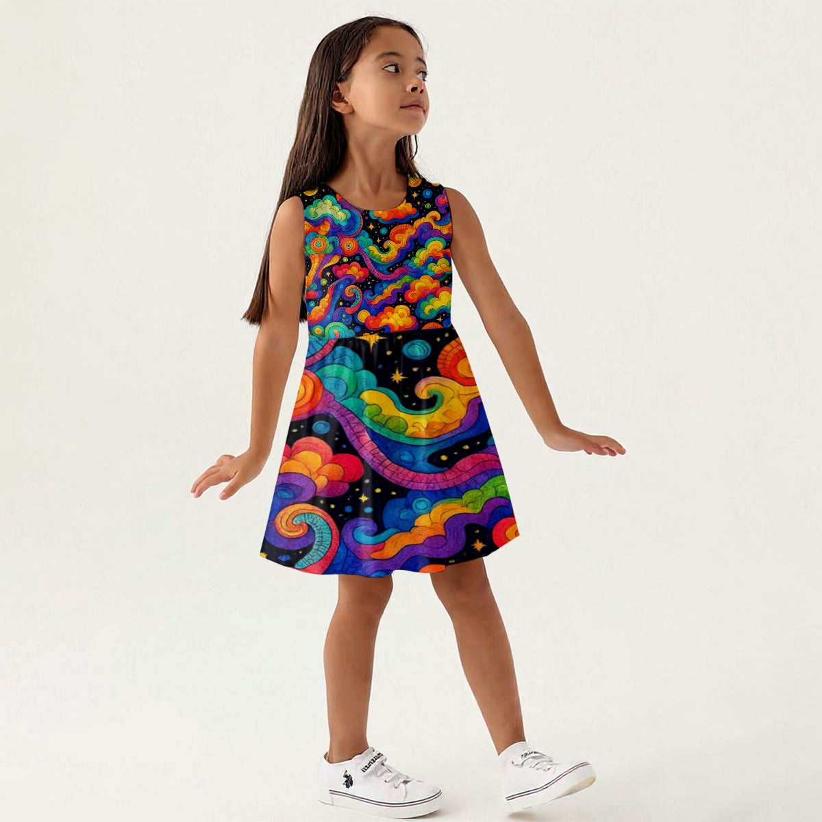 Unisex Girls Sleeveless A-Line Dress