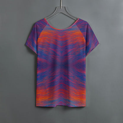 Women's Round Neck T-shirt With Raglan Sleeve