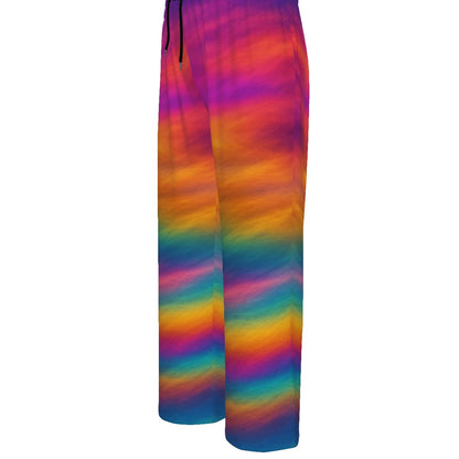 Unisex Knitted Fleece Wide Leg Pants