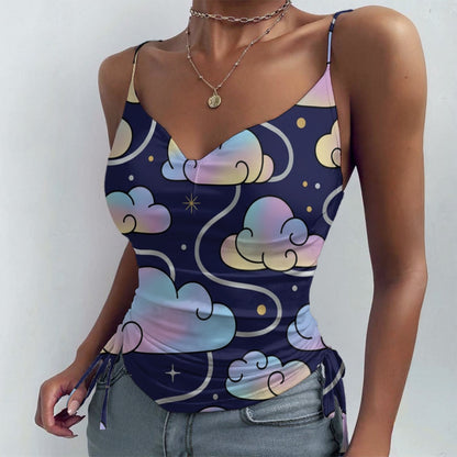 All-over Print Drawstring Camisole