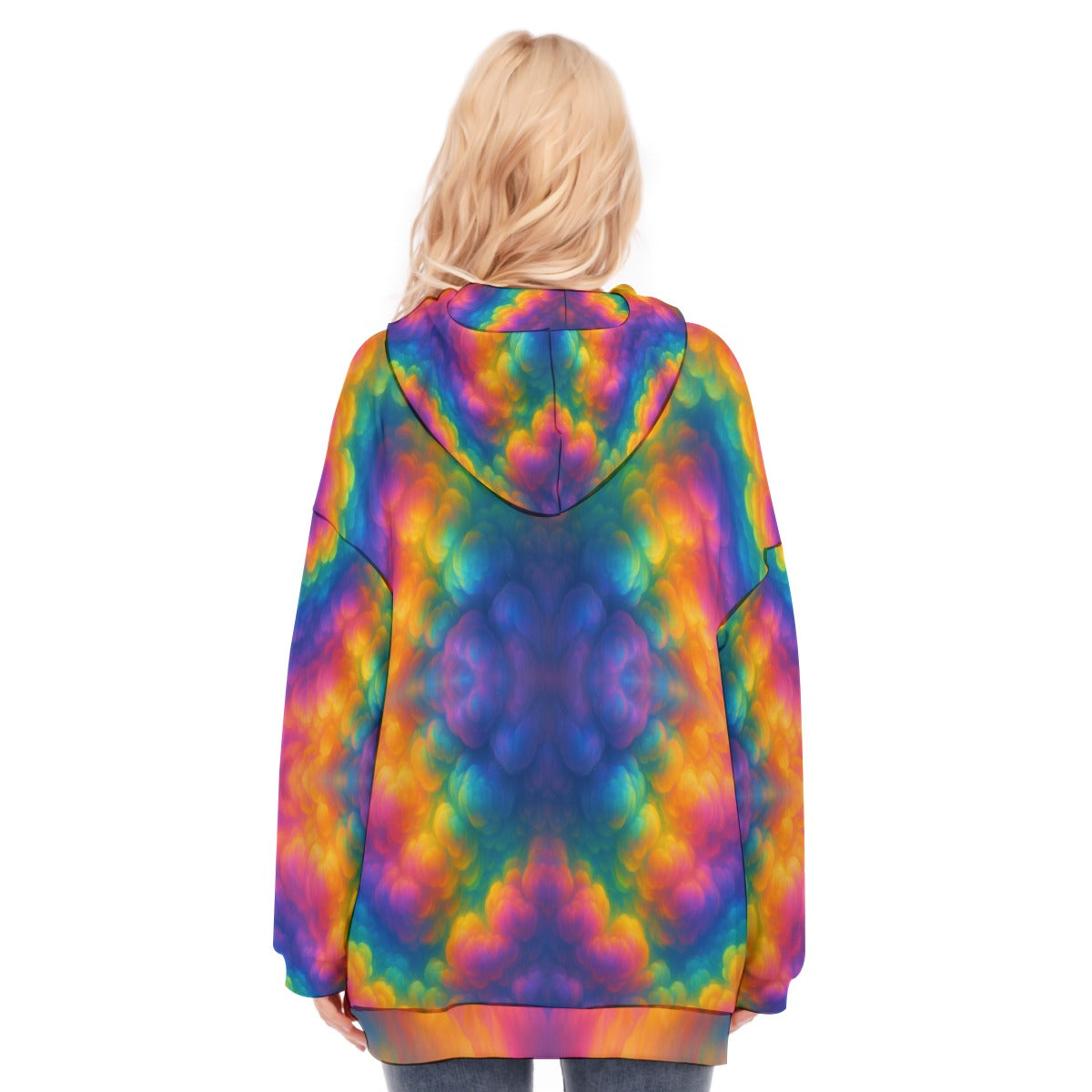 Women's Long Hoodie With Zipper Closure