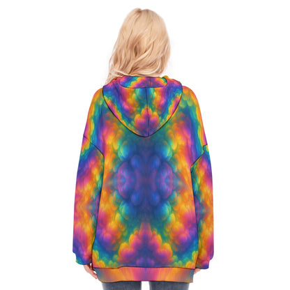 Women's Long Hoodie With Zipper Closure