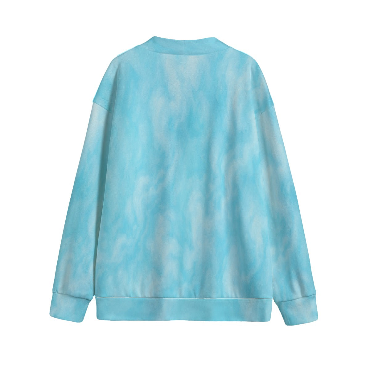 Unisex V-neck Knitted Fleece Cardigan With Button Closure