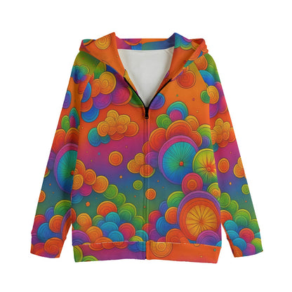 Unisex Kid's Zip Up Raglan Sleeve Hoodie | 310GSM Cotton