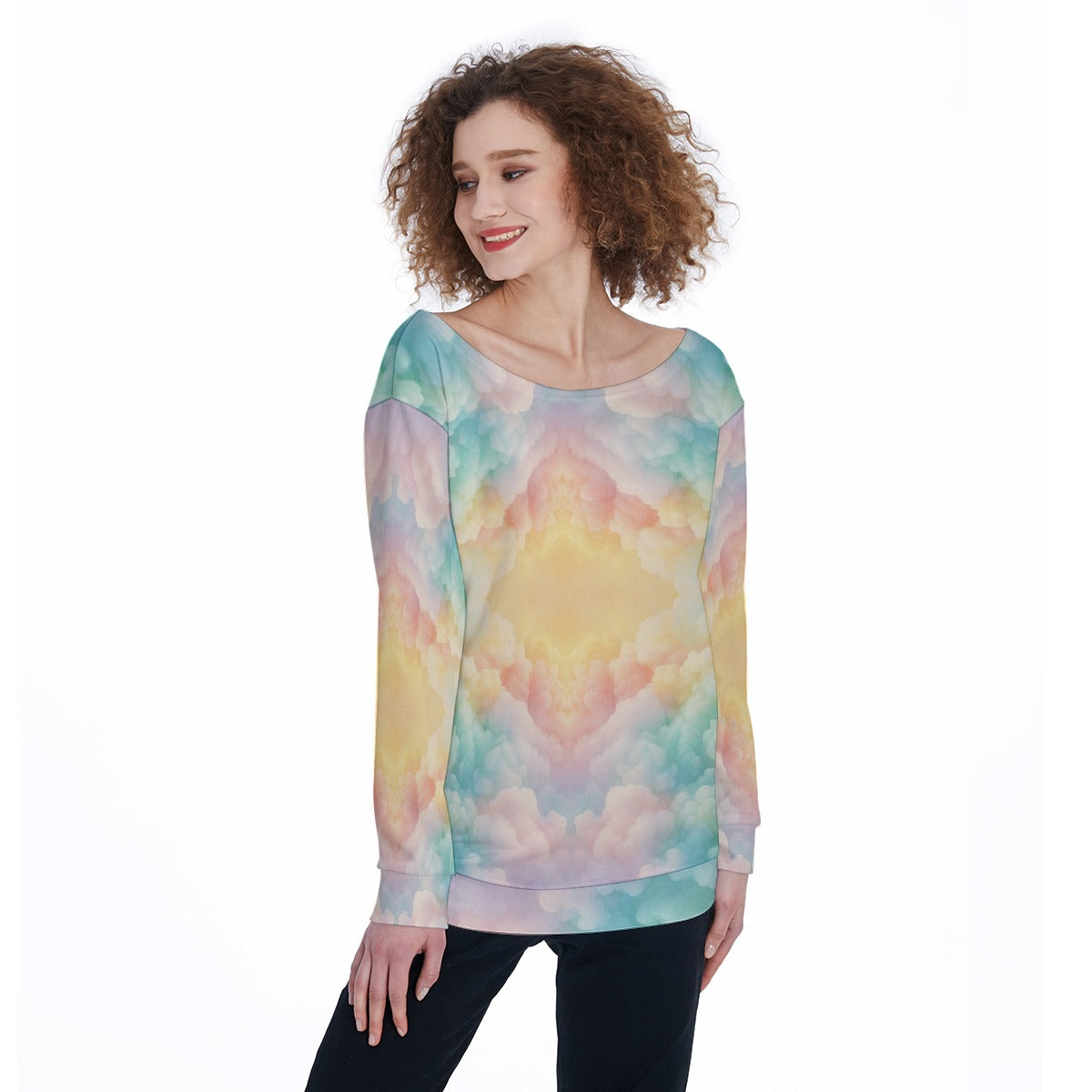 Women's Off-Shoulder Sweatshirt