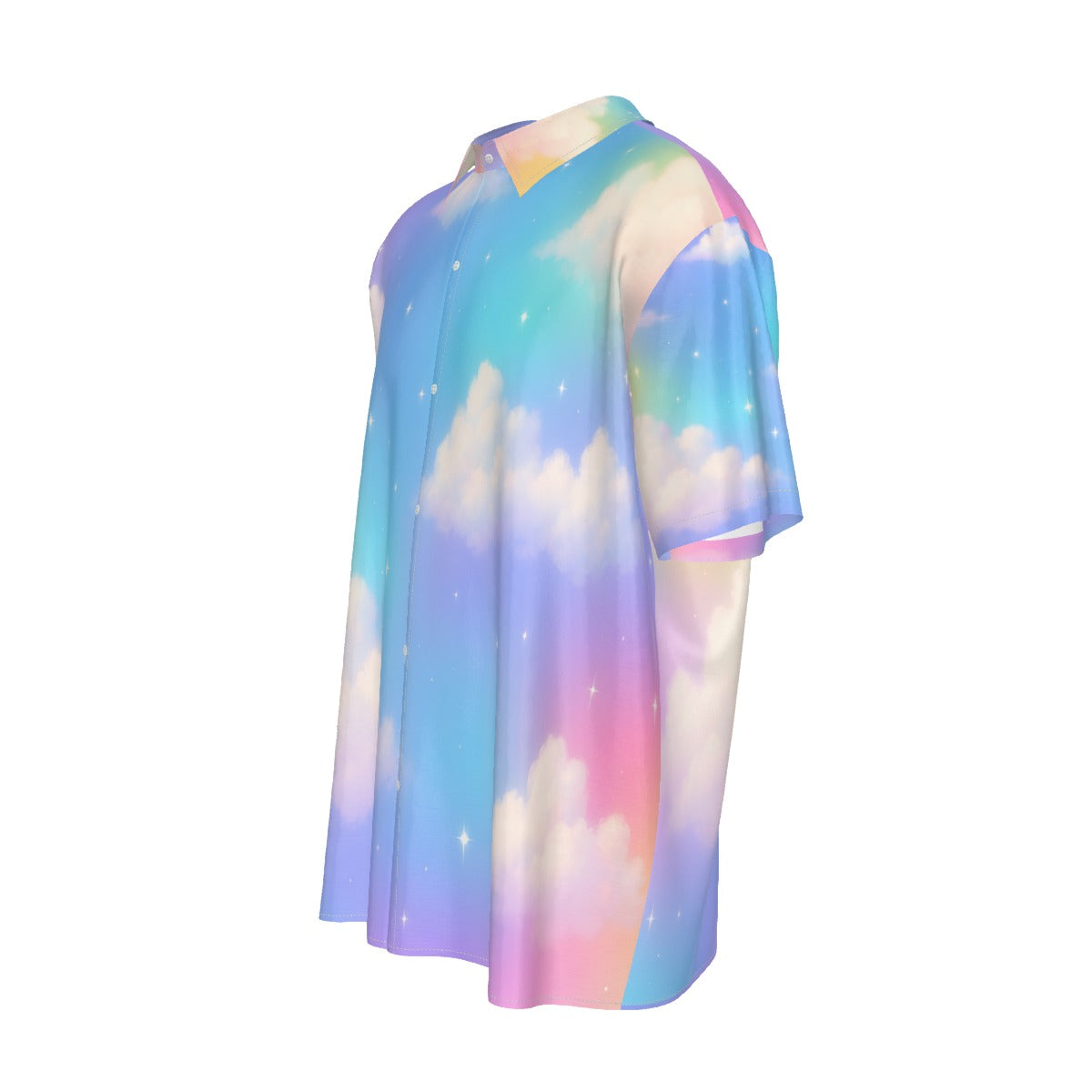 Men's Imitation Silk Short-Sleeved Shirt