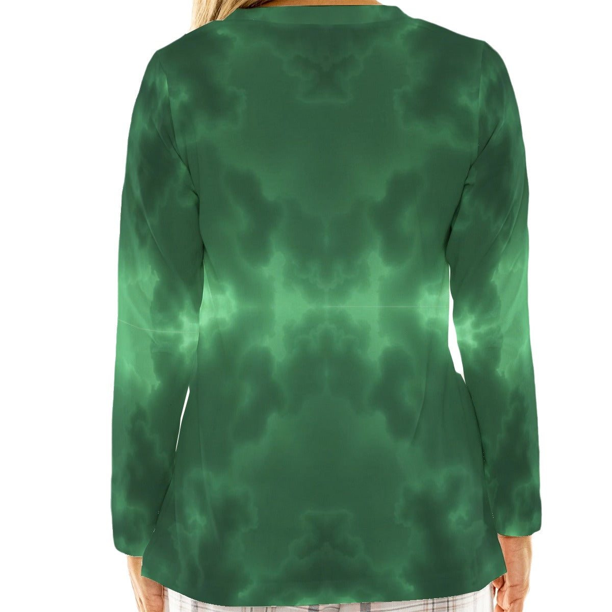 Women's Loose V-Neck T-Shirt With Long Sleeve