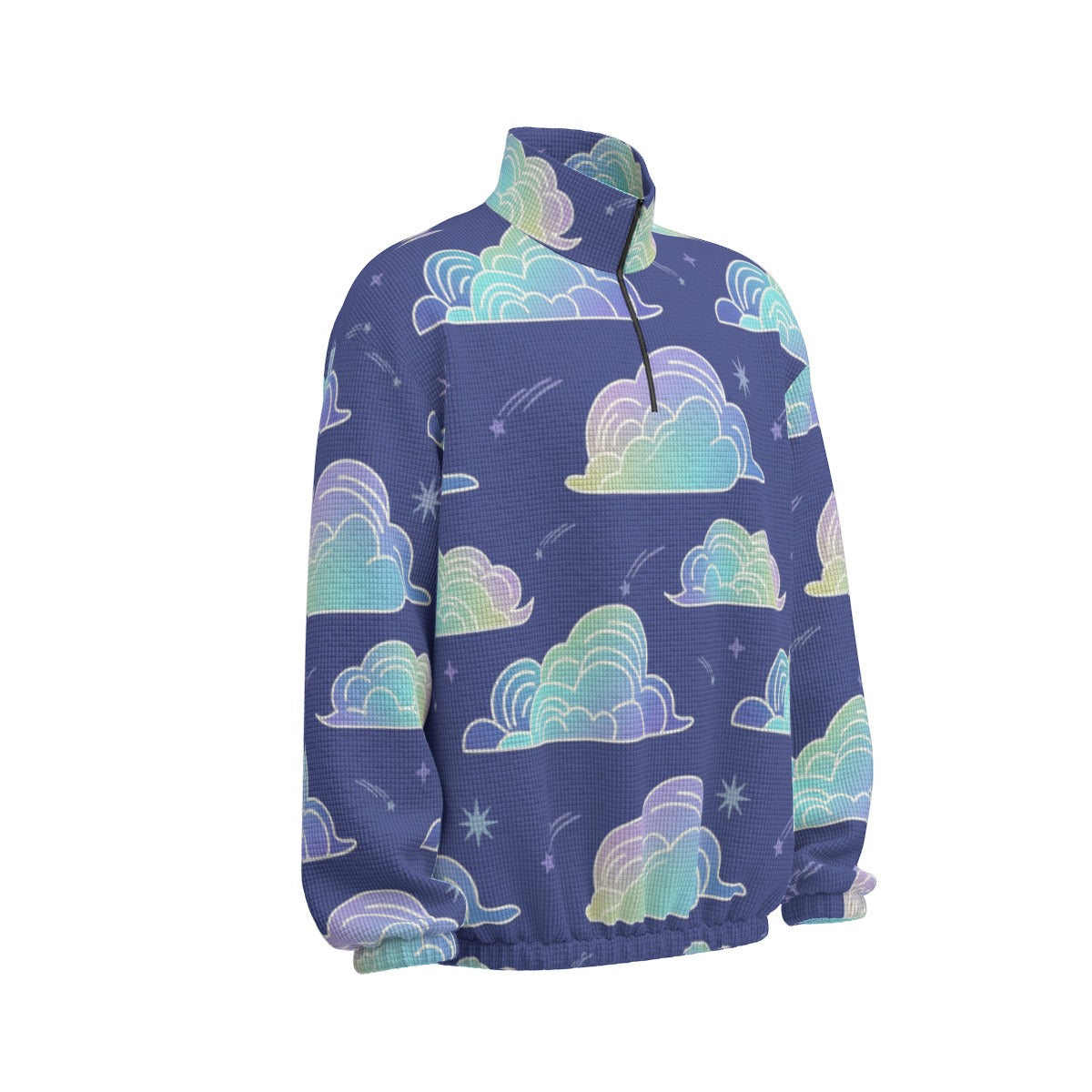 Unisex Turtleneck Zippered Sweatshirt