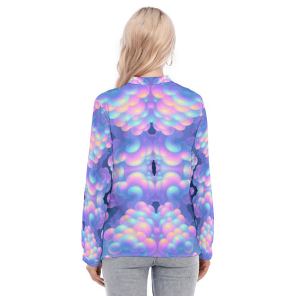 Women's Long Sleeve Blouse With Button Closure