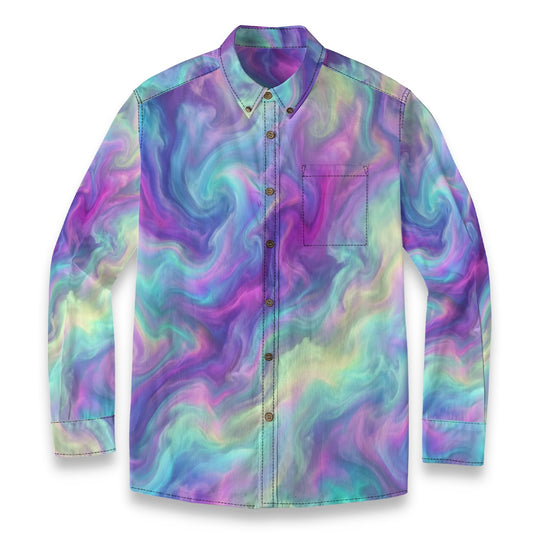 Men's Casual Lapel Long Sleeve Shirt|125GSM Cotton