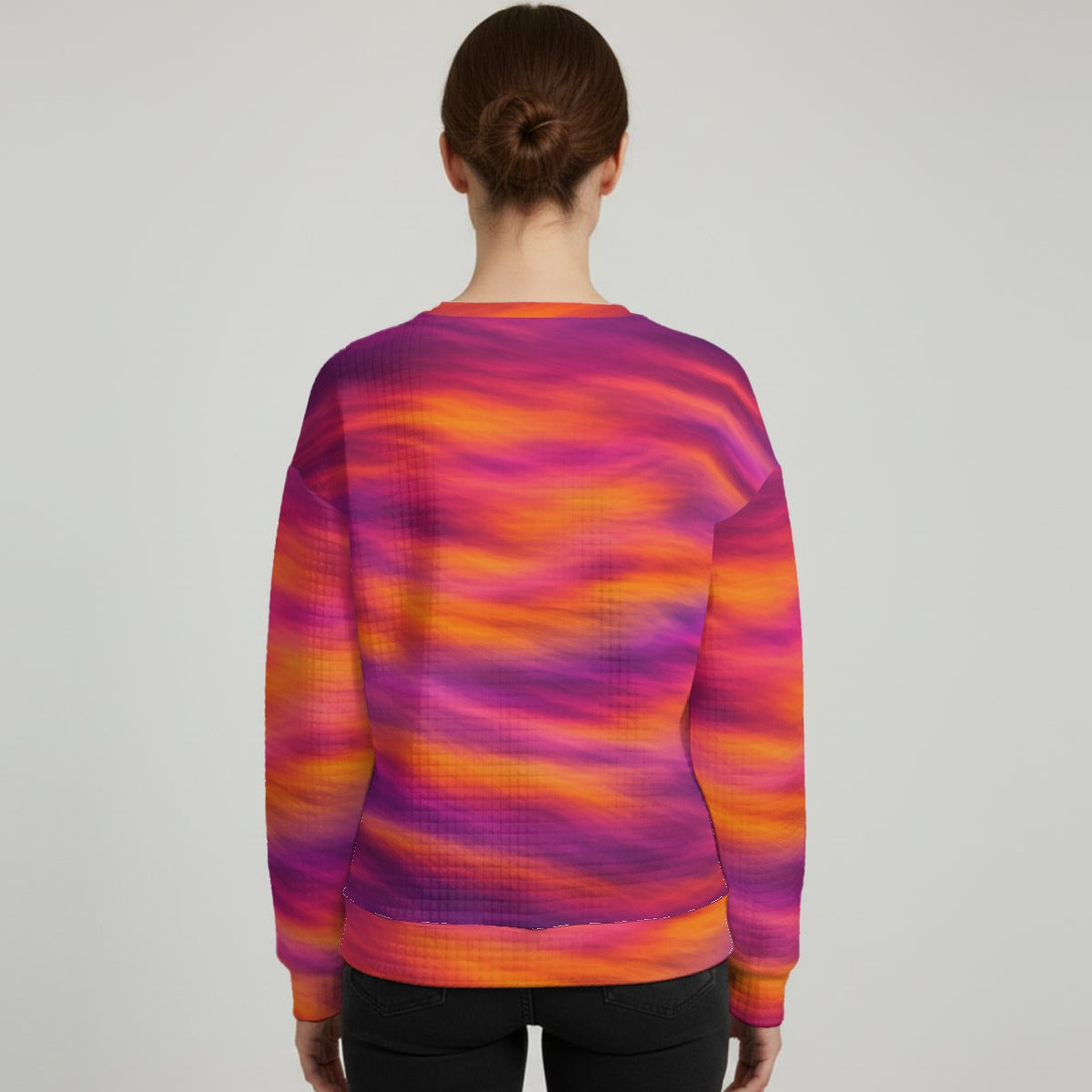 Women's Thick Waffle Knit Sweatshirt