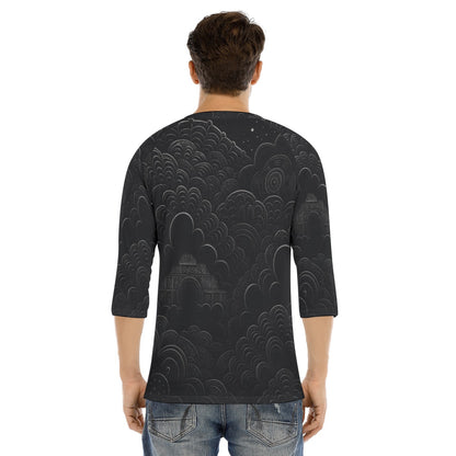 Men's Bracelet Sleeve T-shirt With Button Closure - view 4