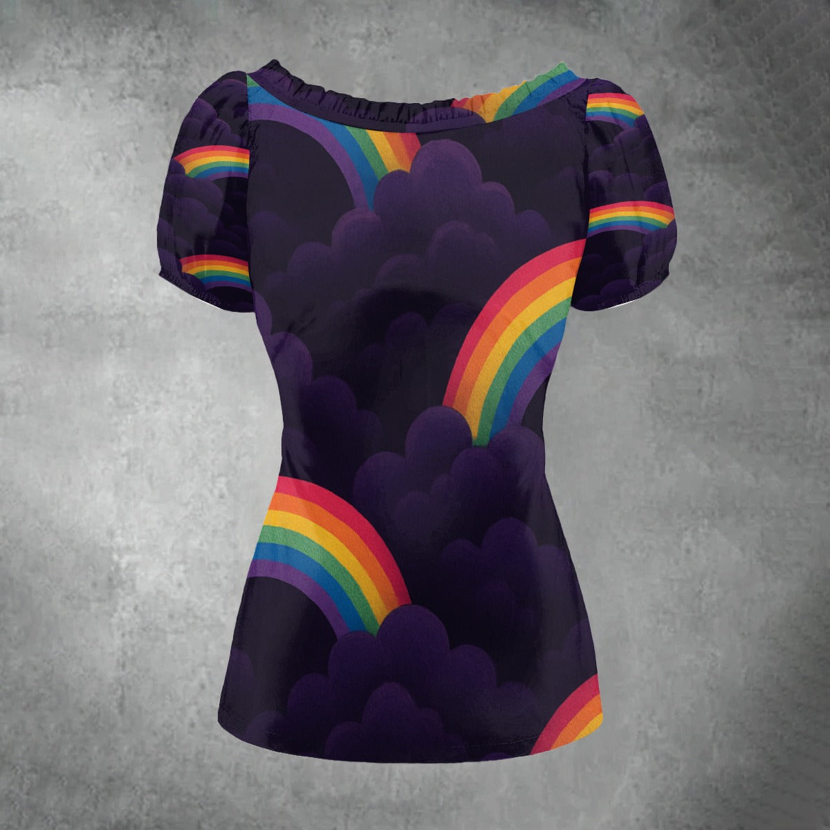 Women's Puff Sleeve Pleated Shirt