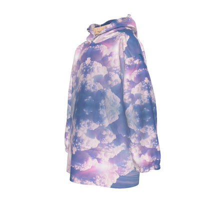 Unisex Kid's Sherpa Fleece Hoodie Blanket