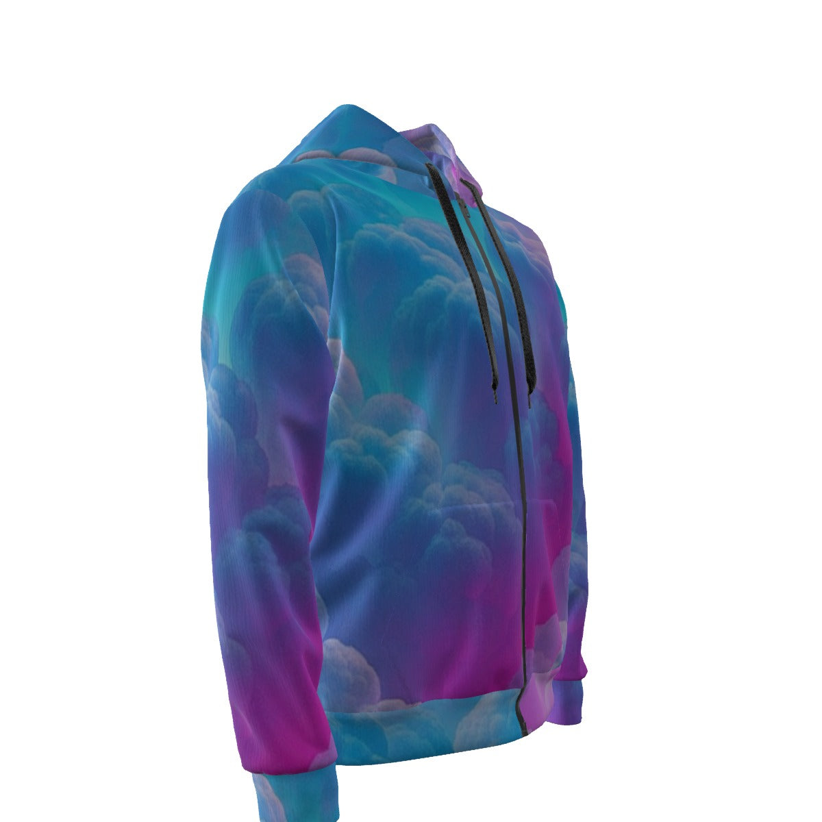 Unisex Zipper Hoodie With Black Lining