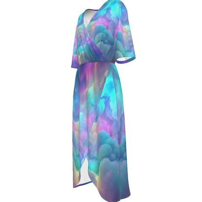 Women's Short Sleeve V-neck Dress