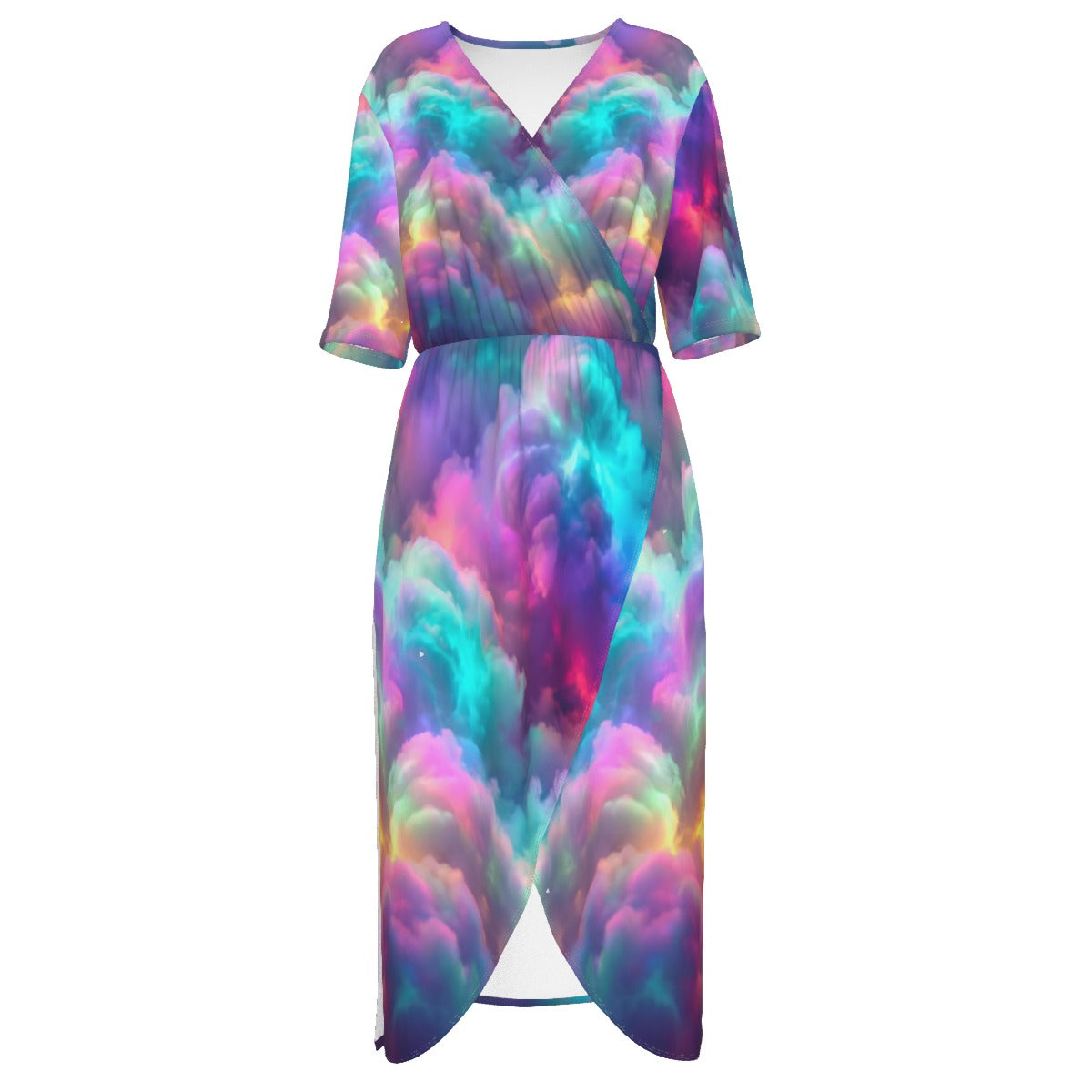 Women's Short Sleeve V-neck Dress