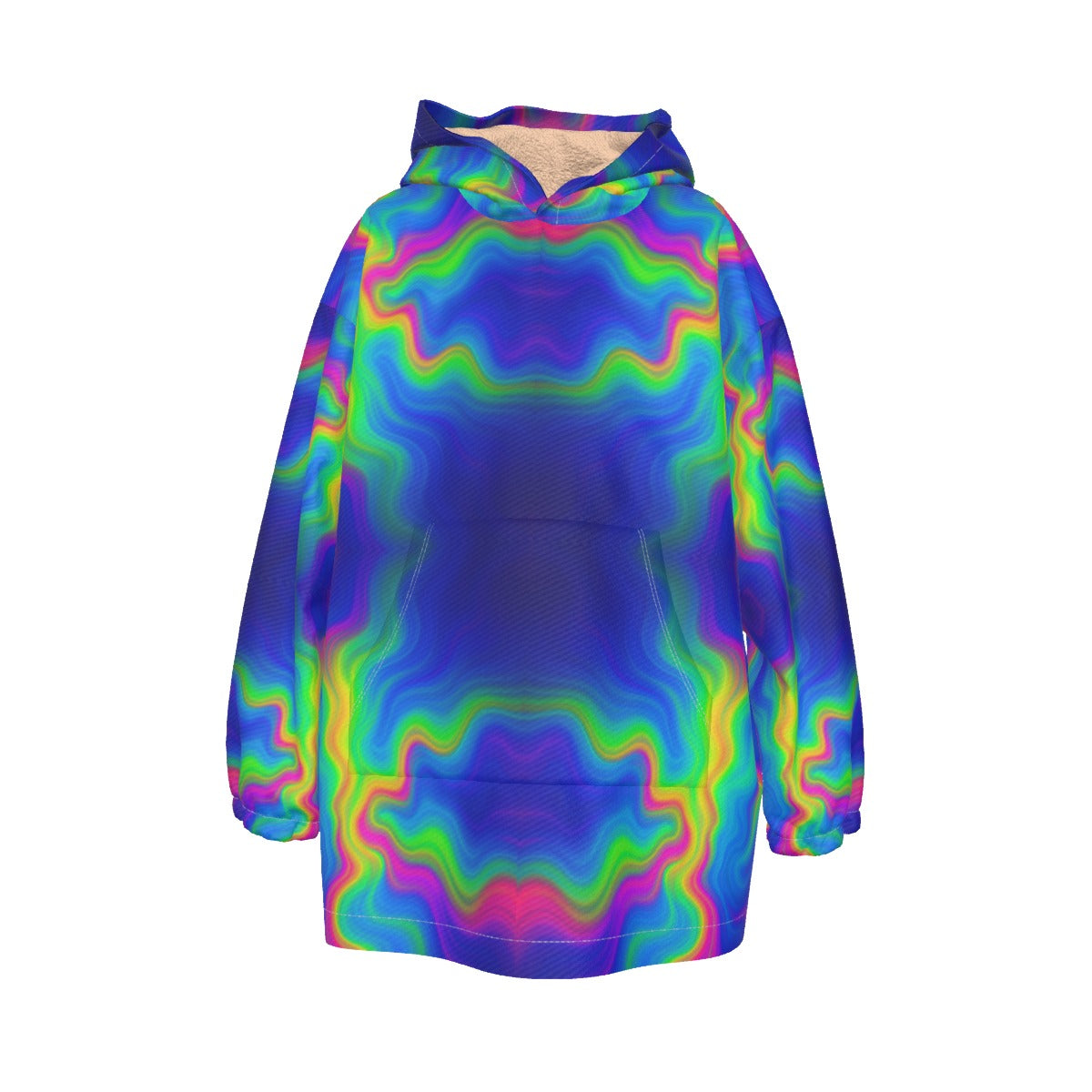 Unisex Kid's Sherpa Fleece Hoodie Blanket