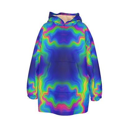 Unisex Kid's Sherpa Fleece Hoodie Blanket